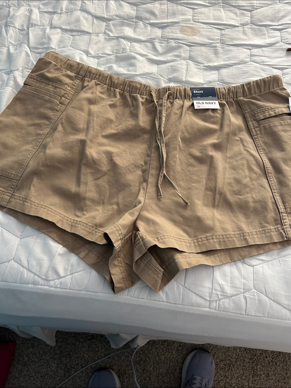 Old Navy Women's Khaki Drawstring Athletic Shorts